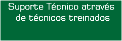 Suporte Técnico através de técnicos treinados